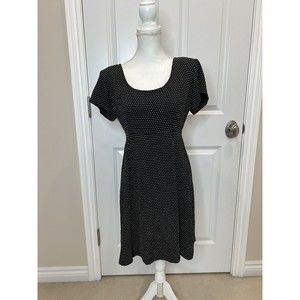 Vintage Rapture Apparel Women Polka Dot Skater Dress Cap Sleeve Made In USA Sz 6